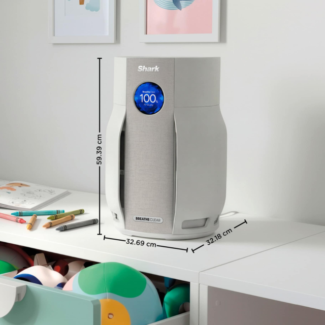 Shark HP162UK BreatheClear with NeverChange6 Air Purifier - Dove