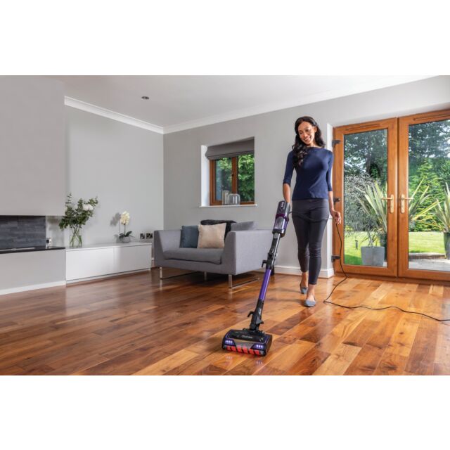 Shark HZ500UK Anti Hair Wrap Corded Stick Vacuum Cleaner with Flexology - Purple