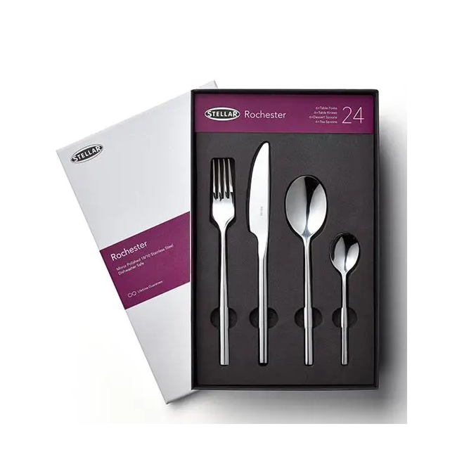 Stellar BL50 Rochester, 24 Piece Cutlery Set - Silver