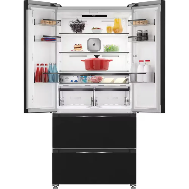 Whirlpool WHG26513XK4UK American Fridge Freezer - Black Inox