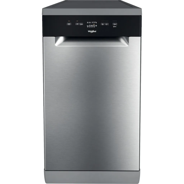 Whirlpool WSFE2B19XUKN Freestanding Slimline Dishwasher - Stainless Steel