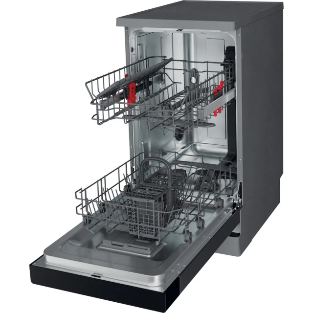 Whirlpool WSFE2B19XUKN Freestanding Slimline Dishwasher - Stainless Steel