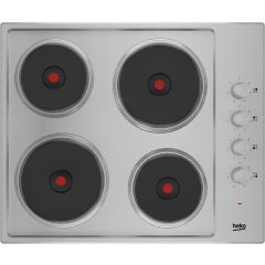 Beko HIBE64101X 60cm Solid Plate electric Hob (S/Steel)