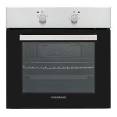 NordMende SO106IX 65 Litre Single Fan Oven and Grill (Black Glass and Stainless Steel)